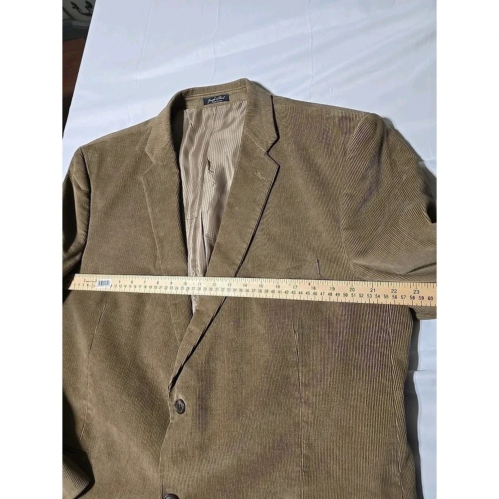 Joseph & Feiss Blazer Men's 50L Tan Corduroy Two Button Sport Coat Jacket
